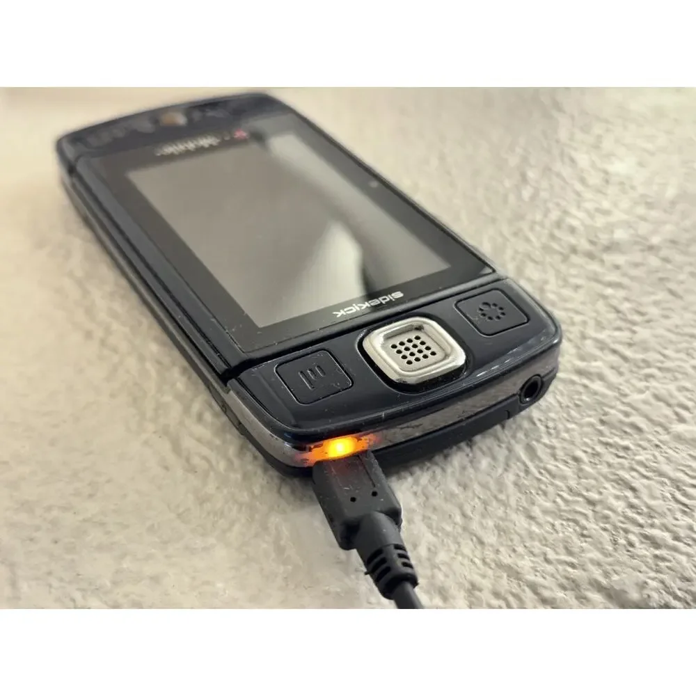 VTG T-Mobile Sharp Sidekick 2008 PV210 Black Retro Swivel Phone FOR PARTS/REPAIR